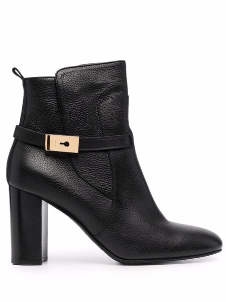 high-heel leather boots