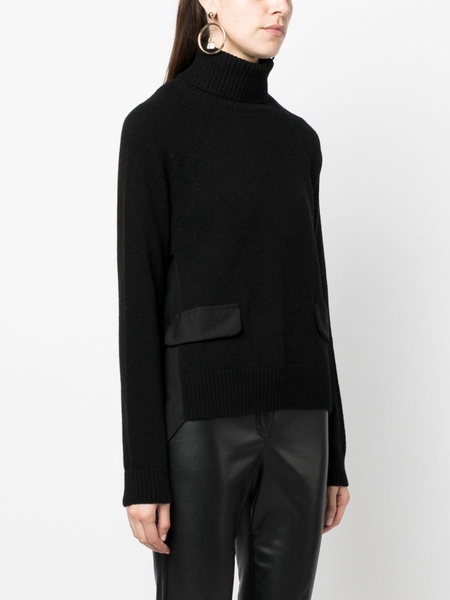 panelled roll-neck jumper