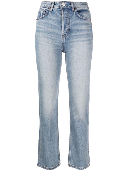 slim-legged cropped jeans