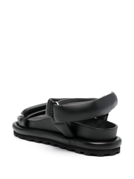 padded leather sandals