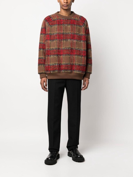 plaid-check sweatshirt