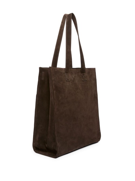 panelled suede tote bag