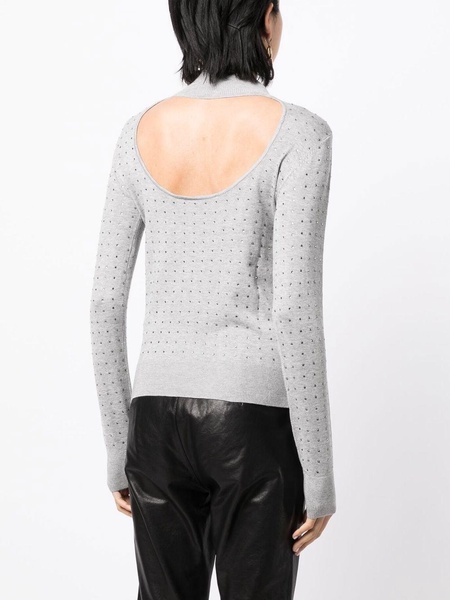 rhinestone open-back jumper