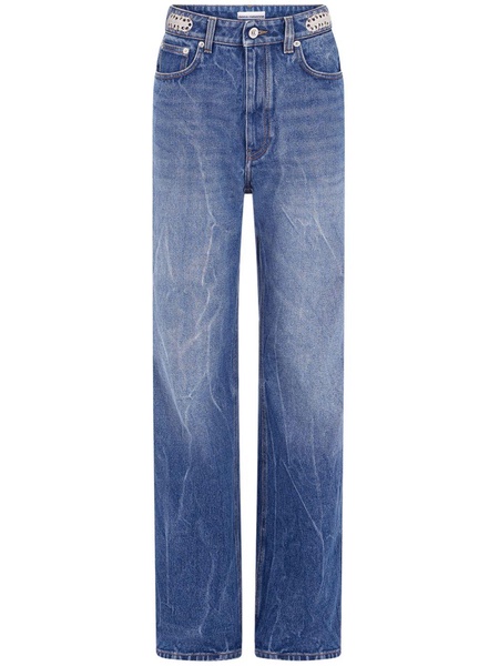 Disc flared jeans