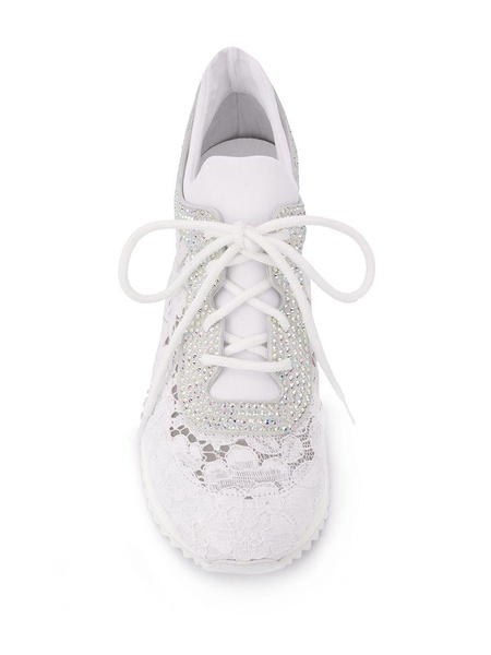 embellished lace detail sneakers