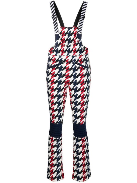 houndstooth-print jumpsuit