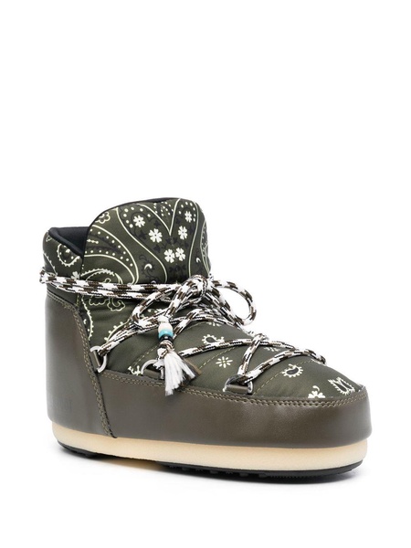 bandana-print snow boots