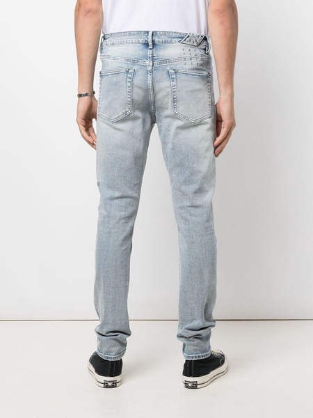 Punk straight-leg denim jeans