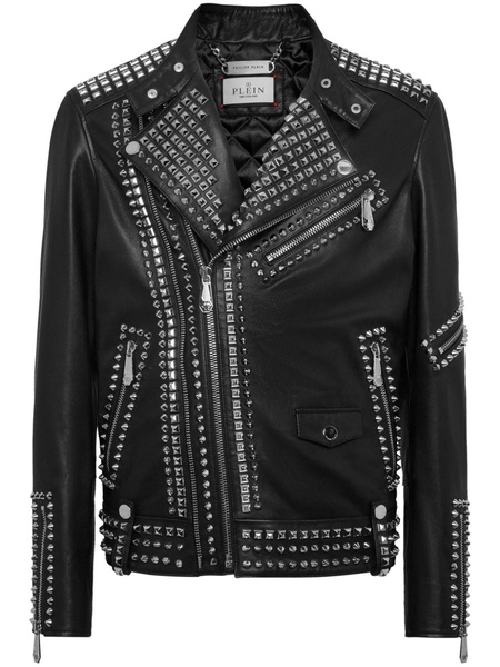 studded leather jacket