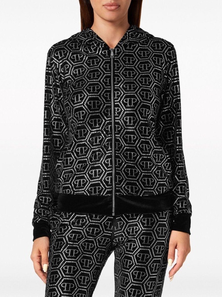 strass-monogramm chenille tracksuit