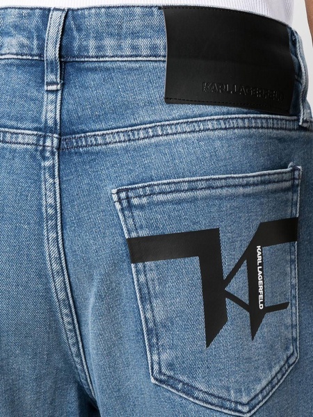 Kl-Logo mid-rise straight jeans 