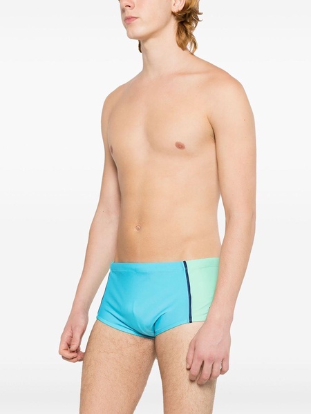 panelled piped-trim swim shorts