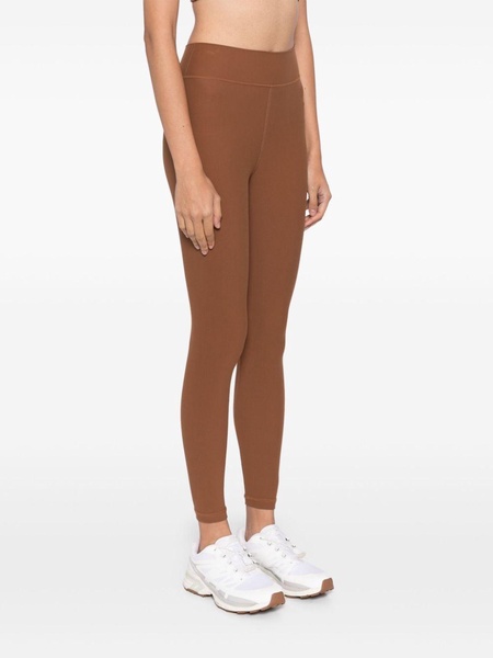 ribbed-waistband performance leggings