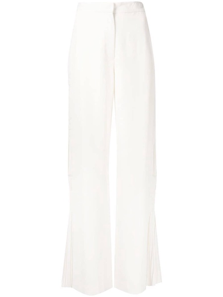 wide-leg ruched trousers