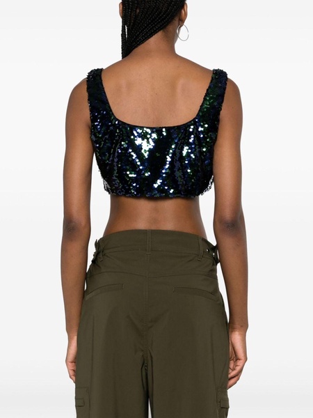 Party sequinned crop top