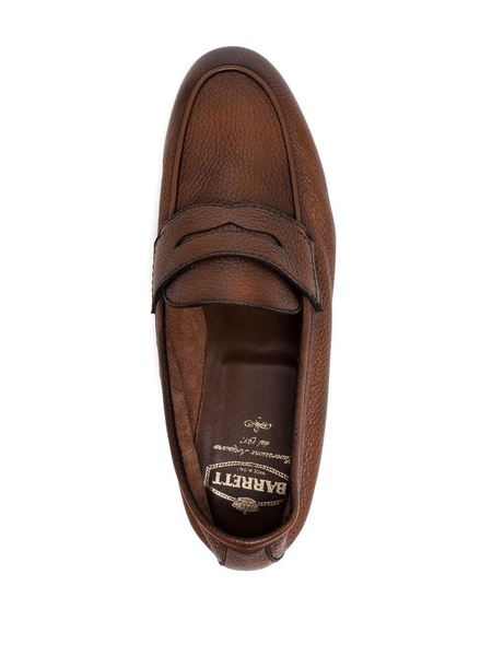 penny-slot leather loafers