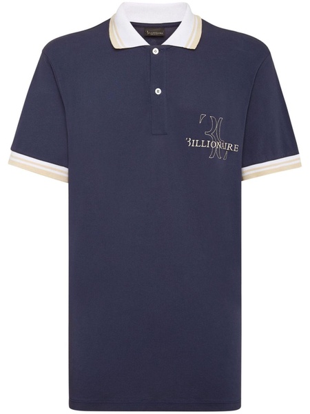 logo-embroidered cotton polo shirt