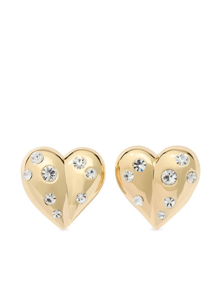 stud-embellished heart earrings