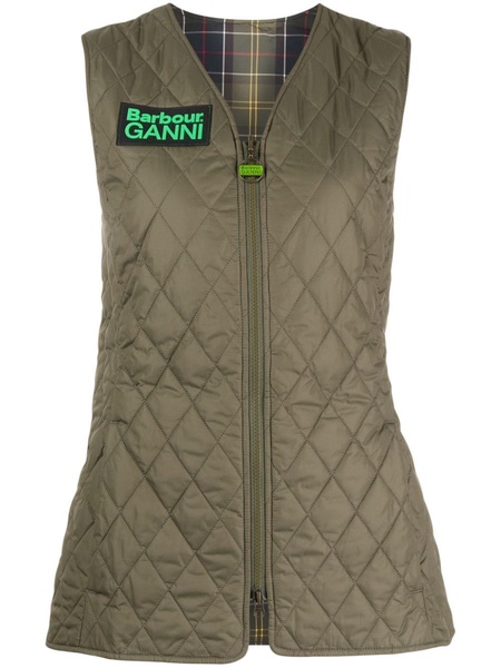 Betty quilted check reversible gilet