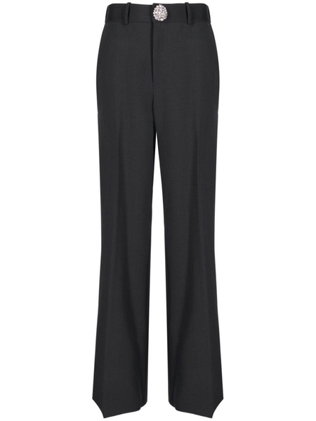 crystal-embellished cut-out tailored trousers