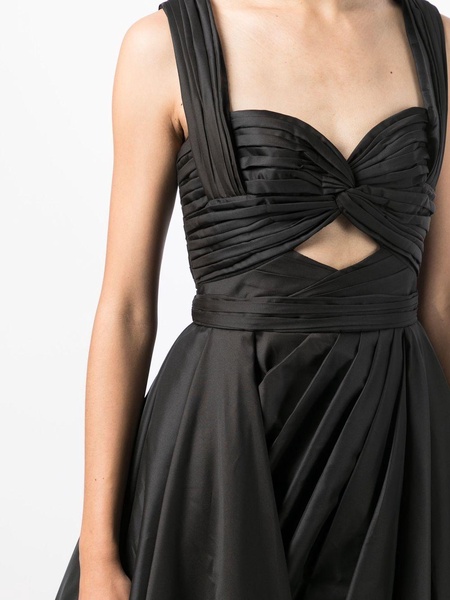 cut-out taffeta gown