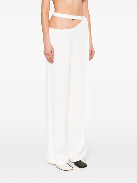 tie-fastening palazzo trousers