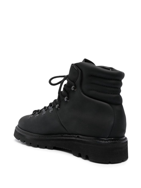 Black Rubberized Ankle Boots