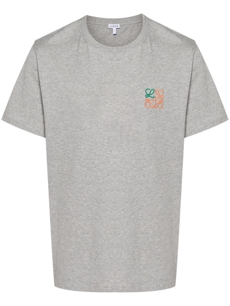 Anagram-embroidered cotton T-shirt