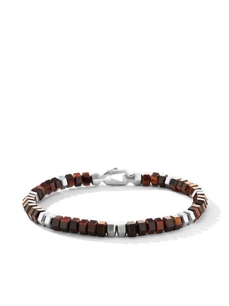 sterling silver Hex Bead tiger eye bracelet