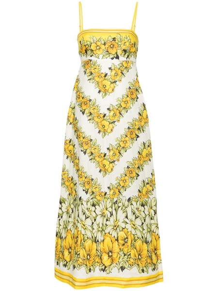 Gisela printed linen maxi dress 