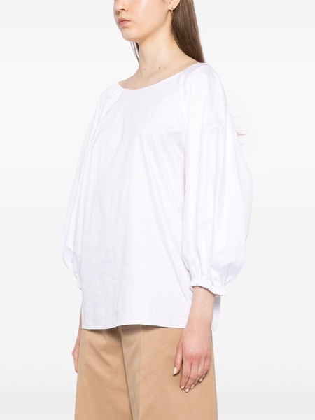 boat-neck blouse