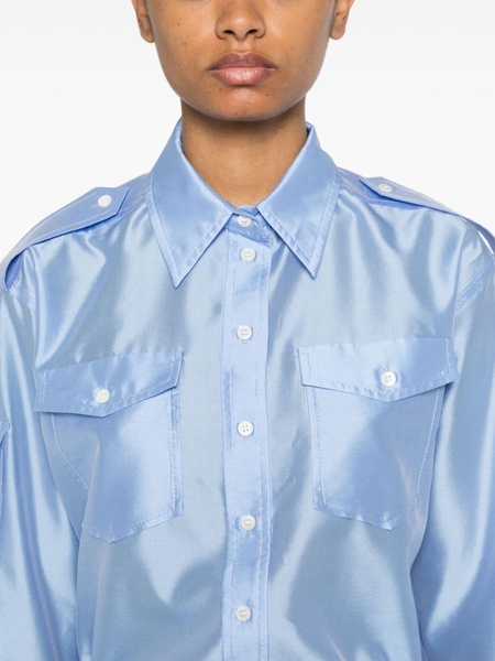 long-sleeve satin shirt