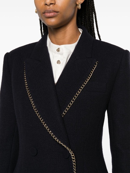 chain-link trim double-breasted blazer