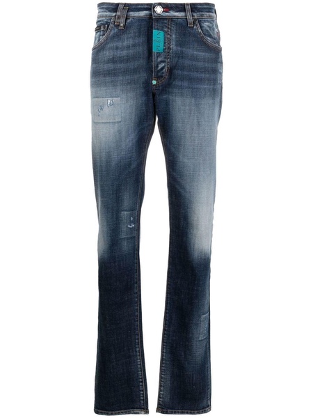 Premium Hexagon low-rise slim-cut jeans