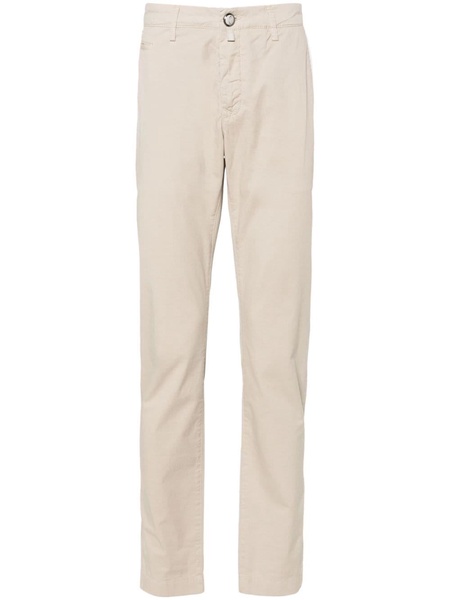 mid-rise cotton chino trousers