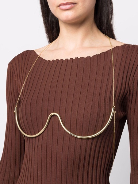 bra-cup chain necklace