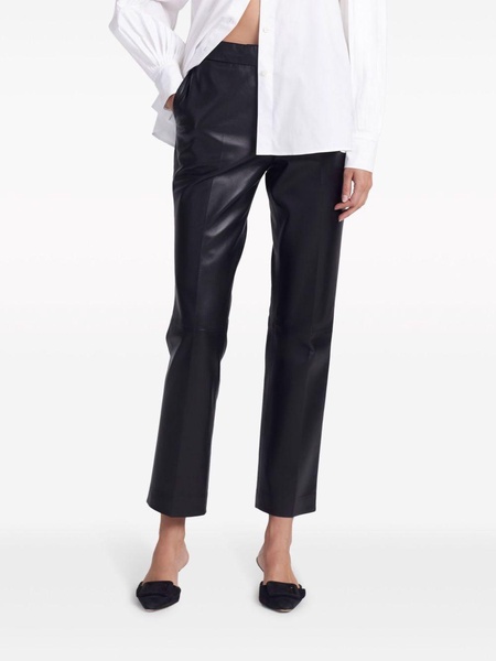 Tod slim-cut leather trousers