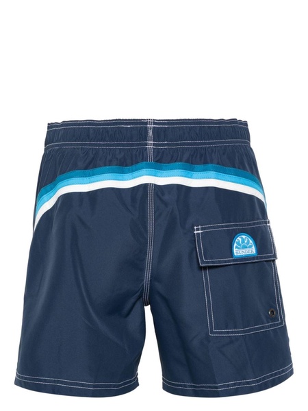 logo-patch swim shorts