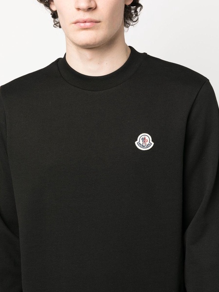 logo-patch cotton sweatshirt