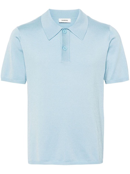 fine-knit polo shirt