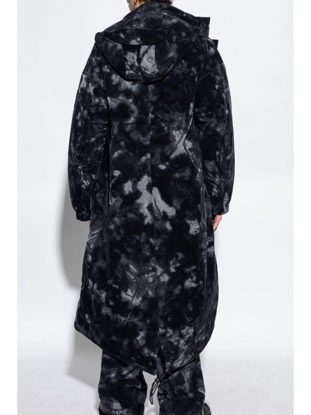 printed parka coat