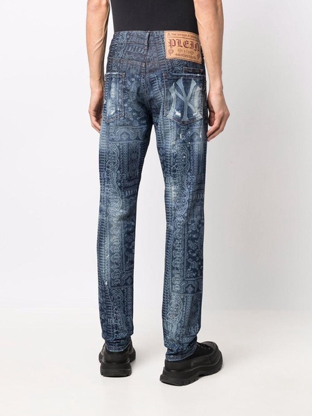 Super Straight bandana-print jeans