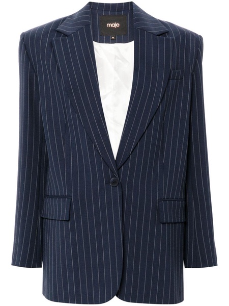 single-breasted pinstripe blazer