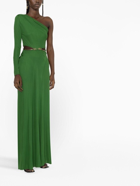 one-shoulder cut-out gown