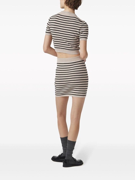 striped short-sleeve jumper