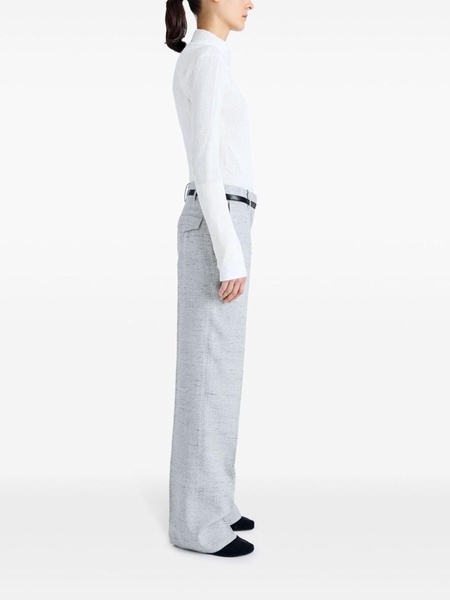 Aiden mélange wide-leg trousers