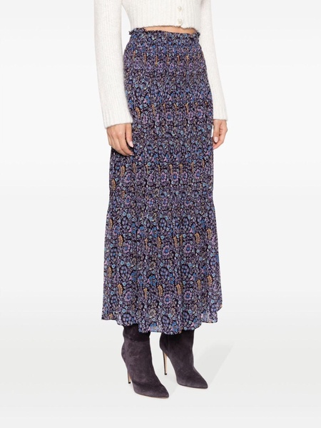 paisley-print midi skirt