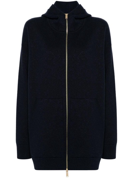 lurex-detail oversized cardigan