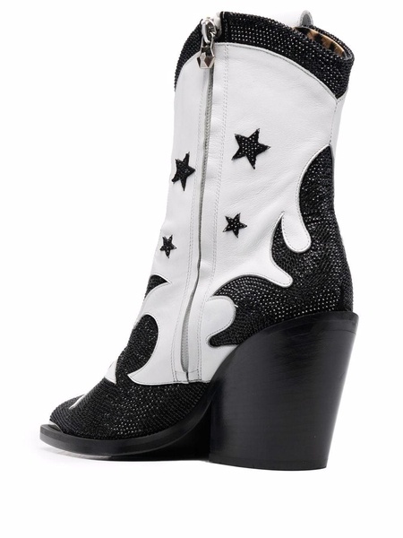 strass mid-heel cowboy boots