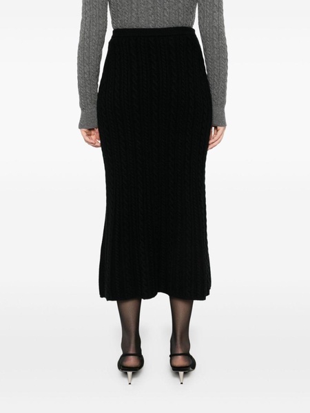 knitted wool maxi skirt